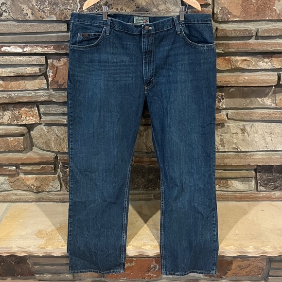 Wrangler 20X Dark Indigo Blue Relaxed Straight Leg Competition Jeans - Picture 1 of 9